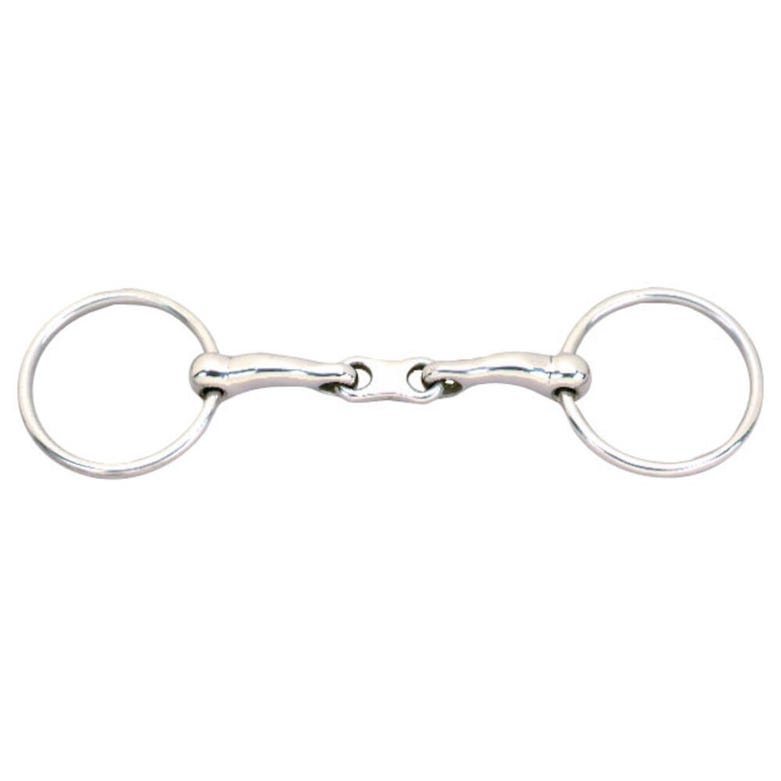  Stainless Steel French Link Loose Ring Snaffle Bit