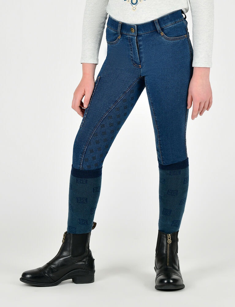  Kids Shona Denim Full Seat Breeches