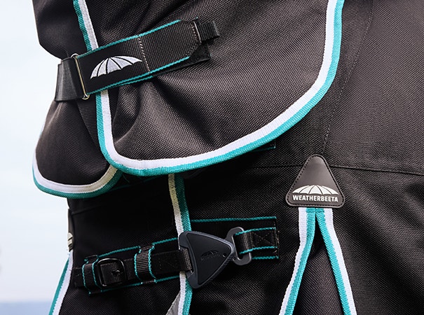 Close up of neck strap and Twist N' Lock closure on ComFitec Comfi blanket